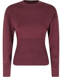 Anine Bing - Burgundy Imane Fitted Ribbed Viscose-Blend Sweater - Lyst