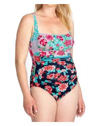 Johnny Was - Japer Ruched One Piece Swimsuit I - Lyst