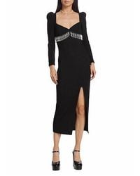 Saylor - Alina Pearl Fringe Sweater Midi Dress - Lyst