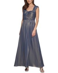 DKNY - Shimmer Ruched Evening Dress - Lyst