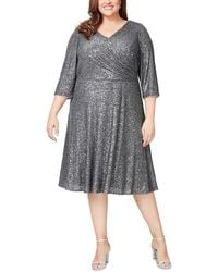 Alex Evenings - Sequined Below Knee Cocktail And Party Dress - Lyst