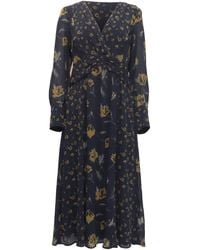 Ba&sh - Finaya Floral-Print Long Sleeve Midi Dress - Lyst