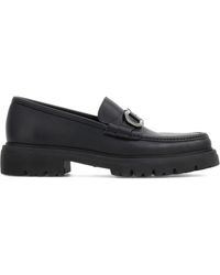 Ferragamo - Chunky Rubber Sole Loafers With-Tone Buckle Detail - Lyst