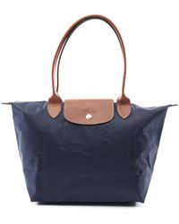 Longchamp - Le Pliage Original M Tote Bag Canvas Leather - Lyst