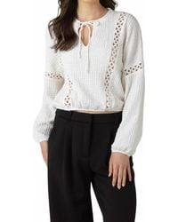 Dex - Lace Inset Blouse - Lyst