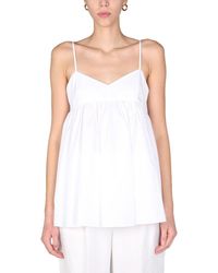 Aspesi - Solid V Neck Top - Lyst