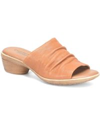 Comfortiva - Norene Sandal Leather Slide Block Heel Khd1072 - Lyst