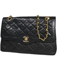 Chanel - Double Flap Pony-style Calfskin Shoulder Bag (pre-owned) - Lyst