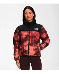 The North Face - Nf0a5ixk Coral Sunrise Ice Dye Print Puffer Jacket Onf102 - Lyst