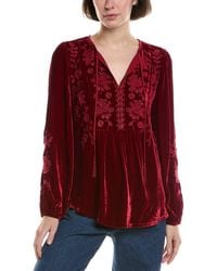 Johnny Was - Curved Hem Prairie Blouse - Lyst
