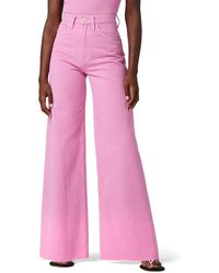 Hudson Jeans - James High-rise Wide Leg Fuchsia Pink Jean - Lyst