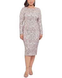 Xscape - Plus Size Sequin Lace Dress - Lyst