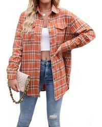 Lovesoft - New Casual Fashion Loose Plaid Pocket Shirt - Lyst