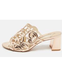 Sophia Webster - Rose Cut Out Leather Birdie Mules - Lyst