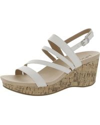 LifeStride - Discover Faux Leather Metallic Wedge Sandals - Lyst