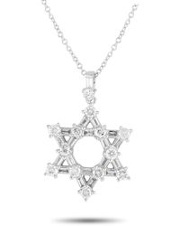Non-Branded - Lb Exclusive 14k Gold 0.57ct Diamond Star Of David Necklace Pn15343-w - Lyst
