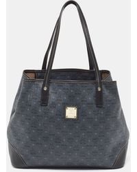 MCM - Visetos Coated Canvas And Leather Open Tote - Lyst