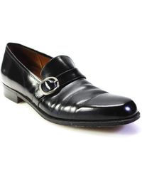 Ferragamo - Patent Leather Slide On Dress Loafers - Lyst