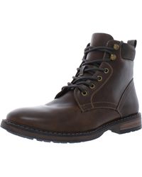 Club Room - Westin Faux Leather Lace-Up Ankle Boots - Lyst