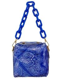 Fashnzfab - Amoeba Print Transparent Box Shape Bag - Lyst