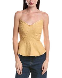 AFRM - Merida Princess Peplum Top - Lyst