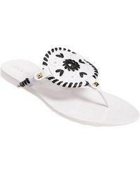 Jack Rogers - Georgica Jelly Embroidered Laser Cut Thong Sandals - Lyst
