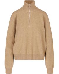 Rohe - Half-Zip Mock Neck Sweater - Lyst