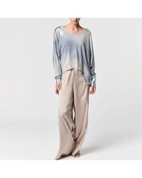 Avant Toi - Frosted Effect Stretch Silk Palazzo Pants - Lyst