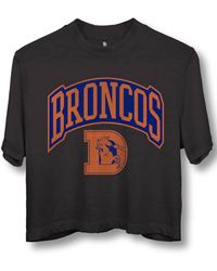 Junk Food - Denver Broncos Blitz Mock Neck Crop Tee - Lyst