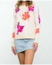 Thml - Floral Knit Long Sleeve Sweater - Lyst