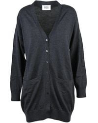 Alpha Studio - Extrafine Merino Wool V-Neck Cardigan - Lyst