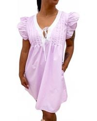 Main Strip - Spring Dreams Ruffle Sleeve Mini Dress - Lyst