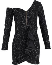 Self-Portrait - Sequin-Embellished Off-The-Shoulder Mini Dress - Lyst