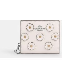 COACH - Snap Wallet With Floral Applique - Lyst