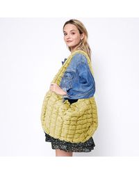 Fashnzfab - Oversized Faux Leather Quilted Puffer Shoulder Crossbody Bag Cloud Bag - Lyst