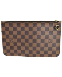 Louis Vuitton - Neverfull Pouch Canvas Clutch Bag (pre-owned) - Lyst