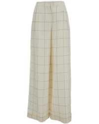 Dusan - Checked Wide-Leg Trousers - Lyst