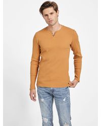 Guess - Todd Long-Sleeve Henley - Lyst