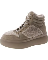 Steve Madden - Dream Faux Shearling Platform Shearling Boots - Lyst