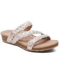 Aetrex - Josie Braided Slides - Lyst