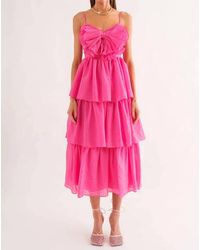 SOFIA The Label - Call You Mine Tiered Midi Dress - Lyst