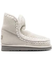 Mou - Casual Ankle Boots With Decorative Stitching - Lyst