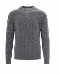 Ballantyne - Cable-Knit Crewneck Sweater - Lyst