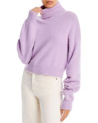 A.L.C. - Taryn Wool Blend Ribbed Trim Pullover Sweater - Lyst