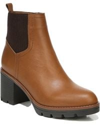 Naturalizer - Verney Leather Block Heel Ankle Boots - Lyst