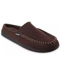 Isotoner - Faux Woolen Grady Moccasin Hoodback Slipper - Lyst