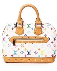 Pre-owned Louis Vuitton Alma Pm Patent Leather Handbag M90061