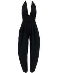 ANDAMANE - Sandra Tuxedo Fabric Jumpsuit - Lyst