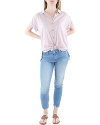 Splendid - High Low Collared Button-down Top - Lyst