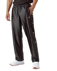 Reebok - Basketball Track Pants-Tone Snap Elastic Waist Fts936 - Lyst